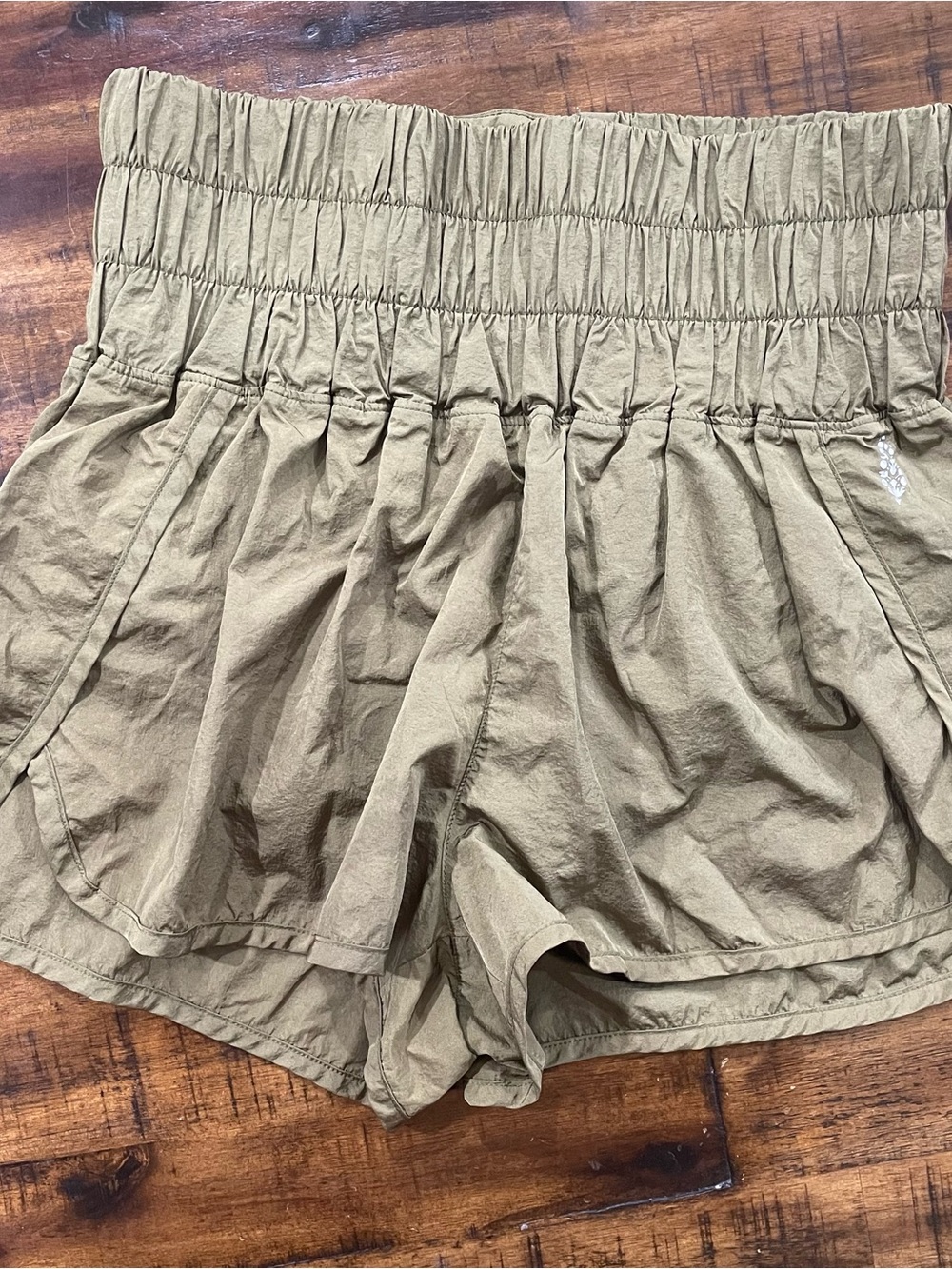 Free People Movement Olive Green Running Shorts Medium